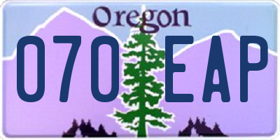 OR license plate 070EAP