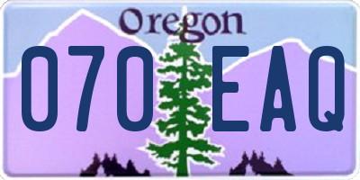 OR license plate 070EAQ