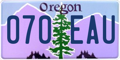 OR license plate 070EAU