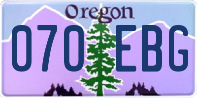 OR license plate 070EBG