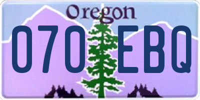 OR license plate 070EBQ