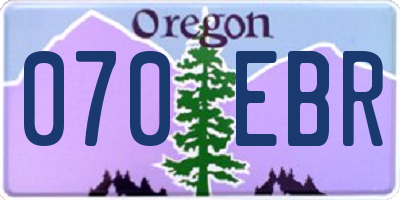 OR license plate 070EBR
