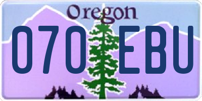 OR license plate 070EBU