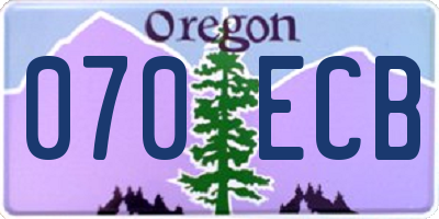 OR license plate 070ECB