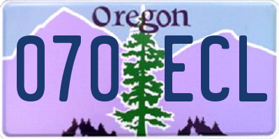 OR license plate 070ECL