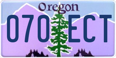 OR license plate 070ECT