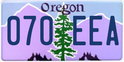OR license plate 070EEA