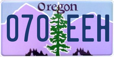 OR license plate 070EEH