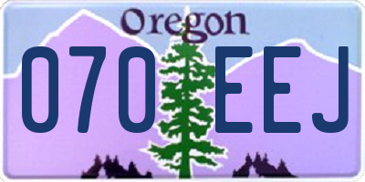 OR license plate 070EEJ