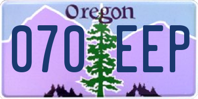 OR license plate 070EEP