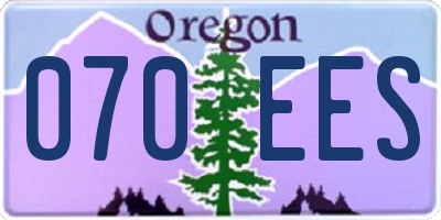 OR license plate 070EES