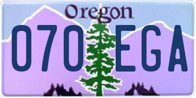 OR license plate 070EGA