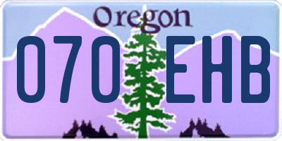 OR license plate 070EHB