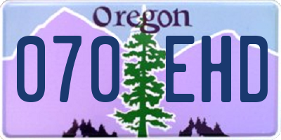 OR license plate 070EHD