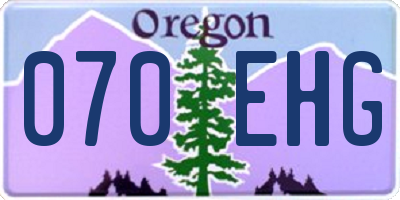 OR license plate 070EHG