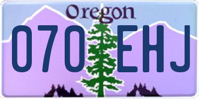 OR license plate 070EHJ