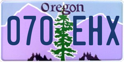 OR license plate 070EHX