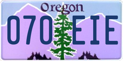 OR license plate 070EIE