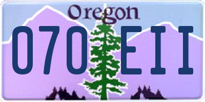 OR license plate 070EII