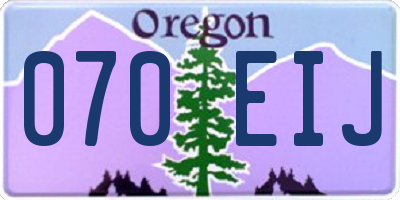 OR license plate 070EIJ