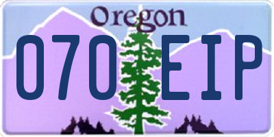 OR license plate 070EIP