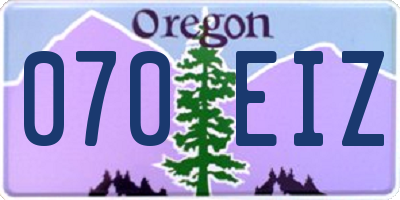 OR license plate 070EIZ
