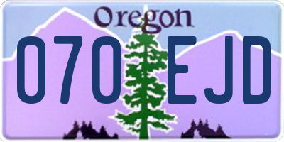OR license plate 070EJD