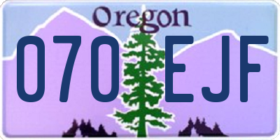 OR license plate 070EJF