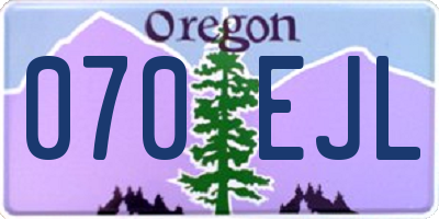 OR license plate 070EJL