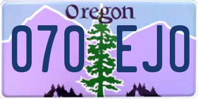 OR license plate 070EJO