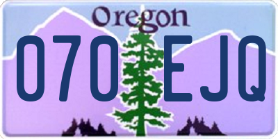 OR license plate 070EJQ