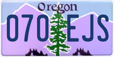 OR license plate 070EJS