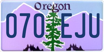 OR license plate 070EJU