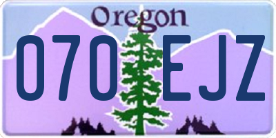 OR license plate 070EJZ