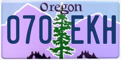 OR license plate 070EKH