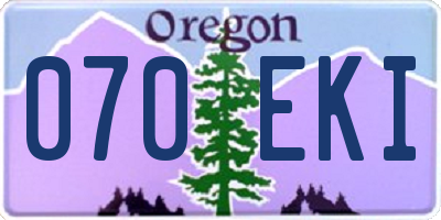 OR license plate 070EKI