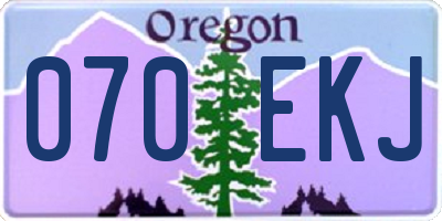 OR license plate 070EKJ