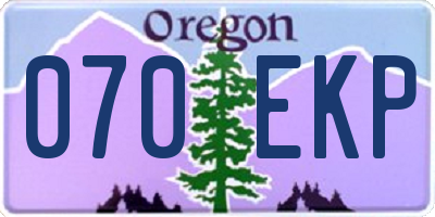 OR license plate 070EKP