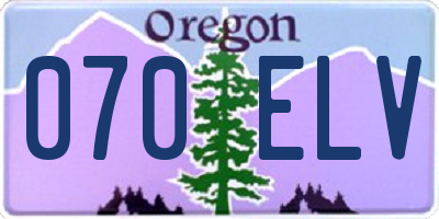 OR license plate 070ELV