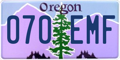 OR license plate 070EMF