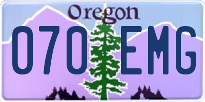 OR license plate 070EMG