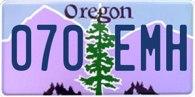 OR license plate 070EMH