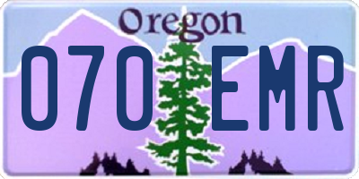 OR license plate 070EMR