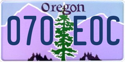 OR license plate 070EOC