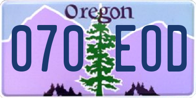 OR license plate 070EOD