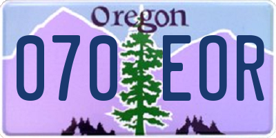 OR license plate 070EOR
