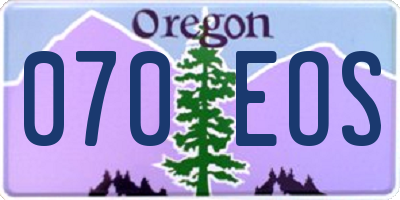 OR license plate 070EOS
