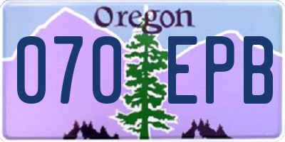 OR license plate 070EPB