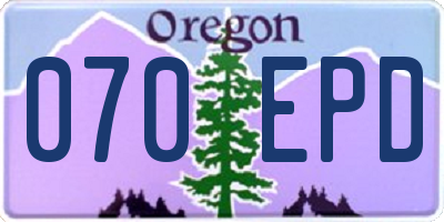 OR license plate 070EPD