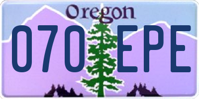 OR license plate 070EPE